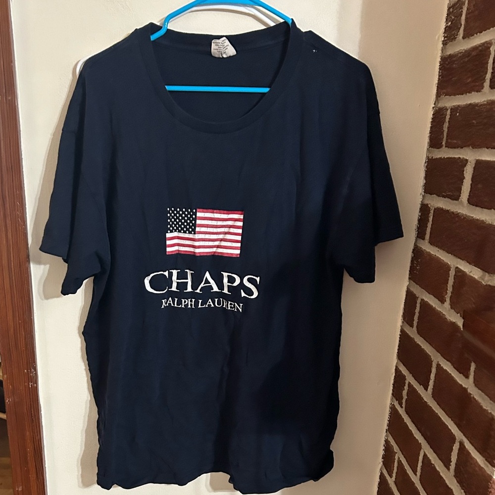 Chaps Ralph Lauren men’s size large Flag shirt short sleeve